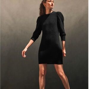 White & Warren Bubble Sleeve Dresse